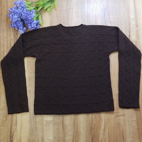 Armani Collezioni Merino Wool Cable Knit Sweater - Picture 4 of 6